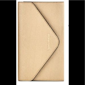 Laura Mercier Stroke of Midnight Brush Envelope Wallet Glittery Gold Clutch Bag